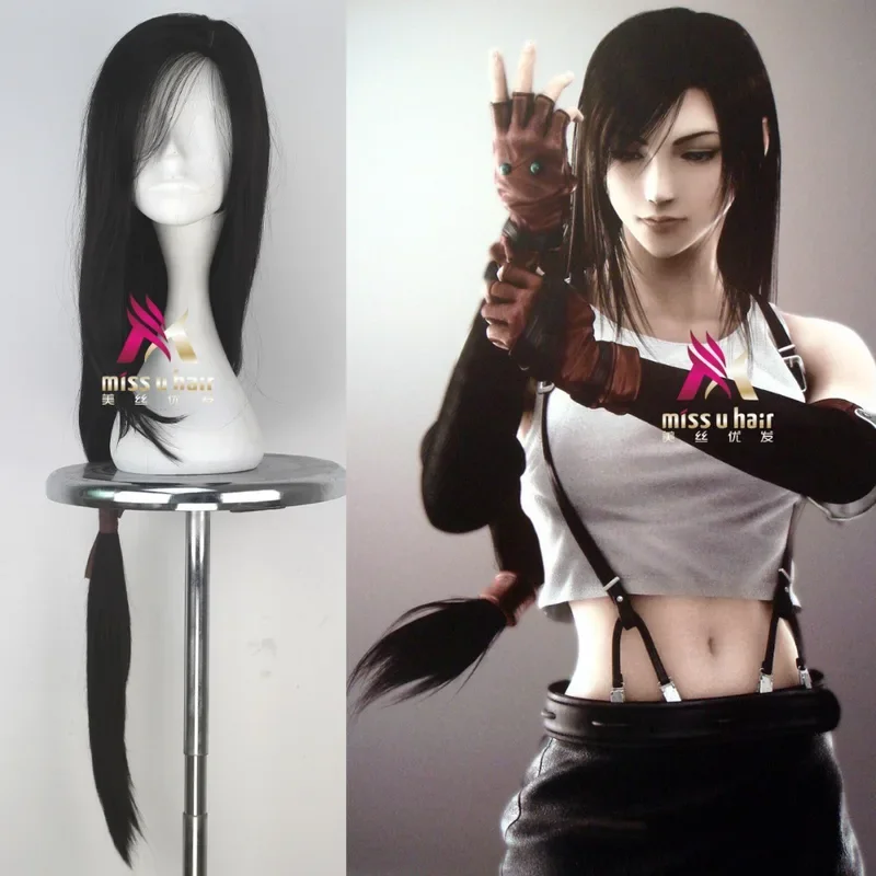 New Final Fantasy Noctis Lucis Caelum wig Tifa.Lockhart heat resistant synthetic hair cosplay wigs for adult men women wig cap