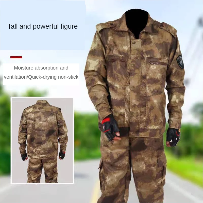 Winter Work Clothes Two Pieces Set Outdoor Soldiers Tactical Training Discovery Clothing Overalls Labor Camouflage Suit