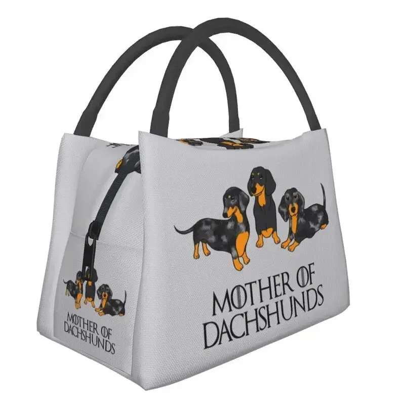 

Mother Of Dachshunds Thermal Insulated Lunch Bags Women Sausage Dogs Lunch Container for Outdoor Camping Travel Meal Food Box