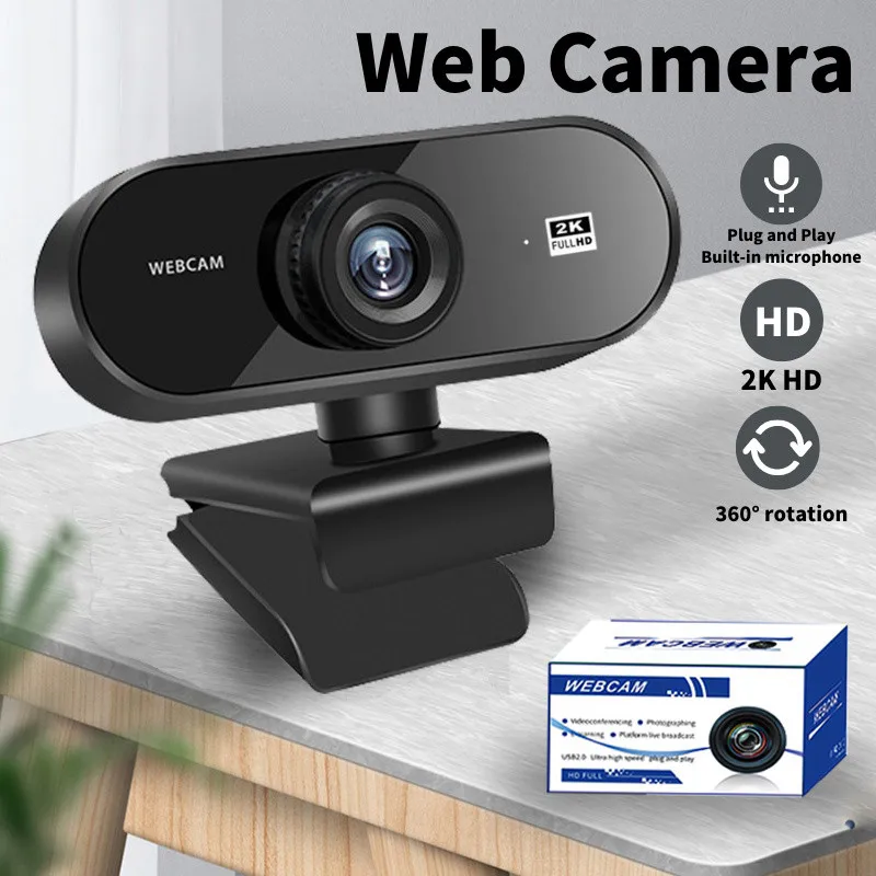 USB Webcam 1080P Mini Camera 2K Full HD Webcam With Microphone Autofocus Web Camera For PC Computer Laptop Online Camera