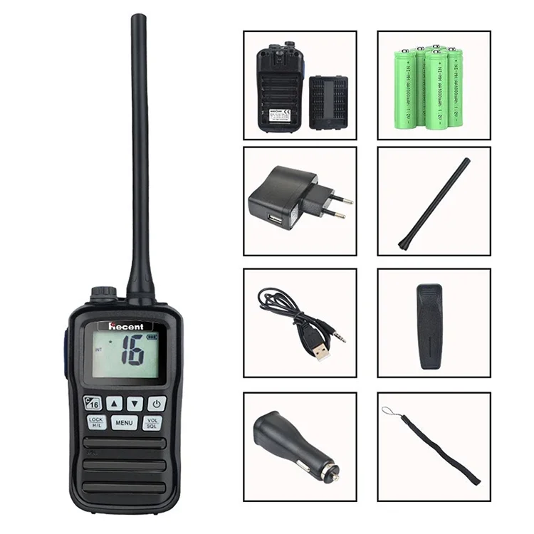 Portable RS-25M IP67 Waterproof 10nm VHF High Frequency Analog Marine Radio NiMH Battery Alkaline Battery manufacturer