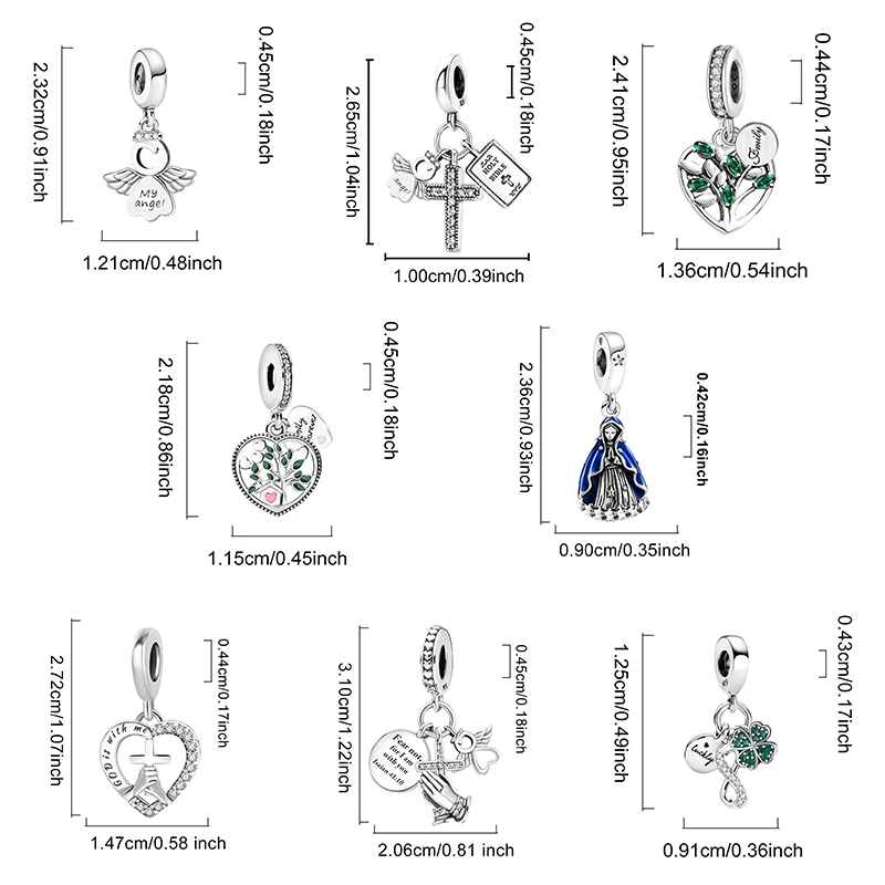 925 Sterling Silver Small Fresh Four Leaf Clover Series Charms Bead Diy Bracelet Necklace Making Gift Of High Quality Jewelry