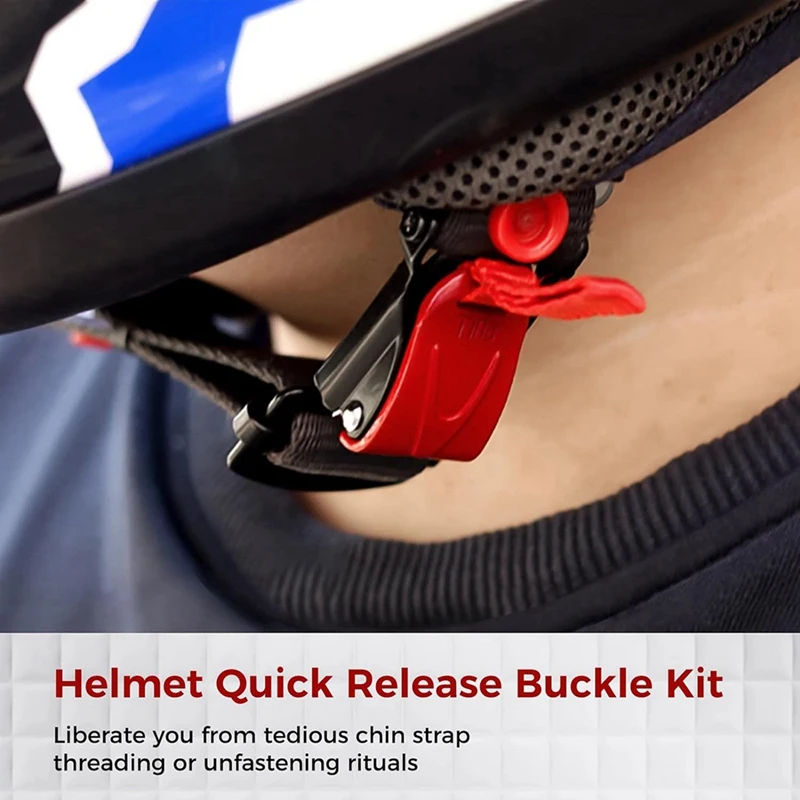 Helmet Quick Release Buckle Replacement Kit, Ratcheted Helmets For Chin Strap Up To 1Inch, Motorcycle Helmets