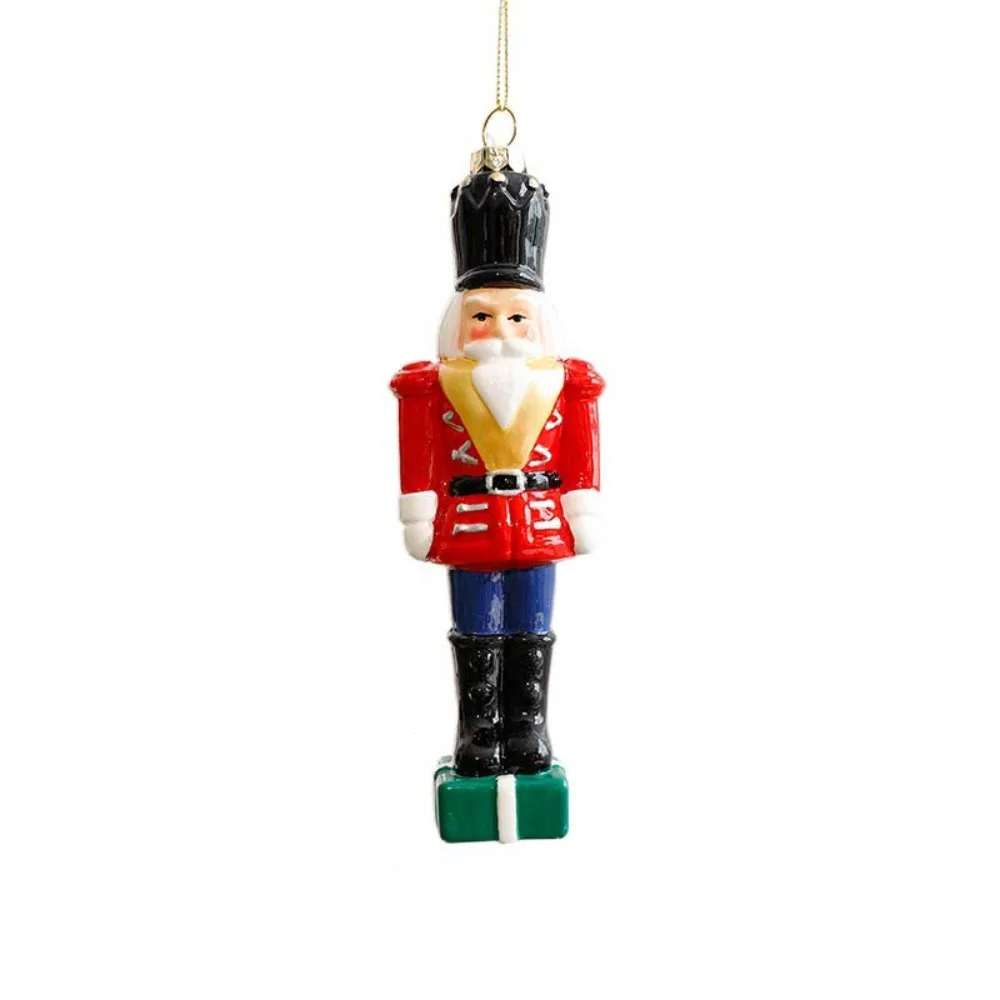 

3D Santa Claus Figurine Pendant Plastic Colorful ChristmasTtree Hanging Ornaments DIY Christmas Scene Layout Supplies Door