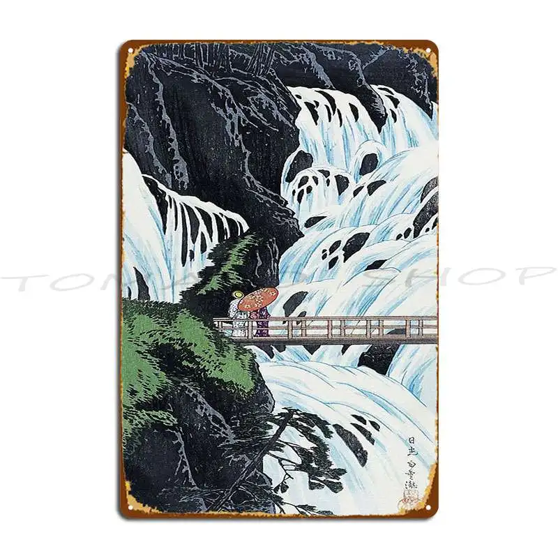Shiragumo Waterfall Of Nikk%C5%8D 1910 Metal Sign Cinema Cave Party Cinema Designer Tin Sign Poster