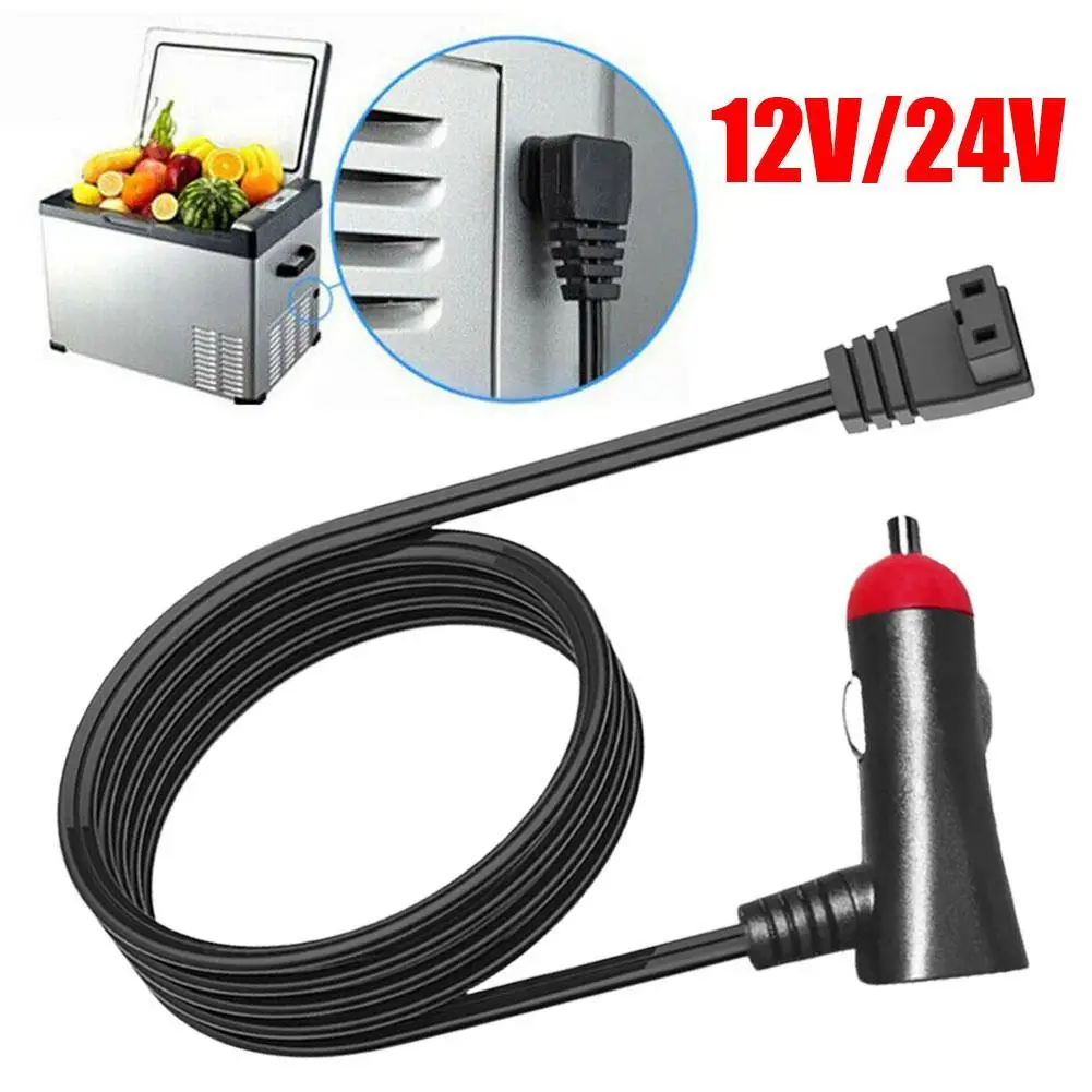 Car Refrigerator Power Cord 12V 24V Fridge Plug Cable Replacement Connection Line Extension Plug 3 Size