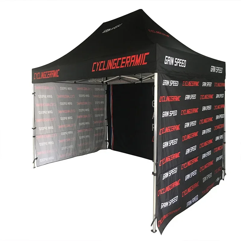 custom print Logo 10x10 advertising promotional pop up event folding aluminium marquee gazebo canopy roof top trade show tent