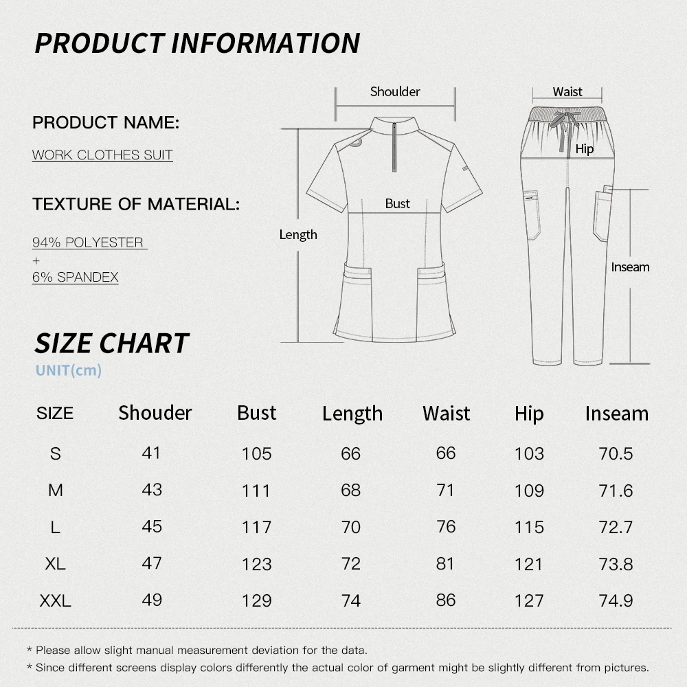 Costume da medico ospedaliero Donna Clinica per animali domestici Infermiera casual Abiti da lavoro Abiti Assistente sanitario Tuta infermieristica Uniformi mediche all'ingrosso