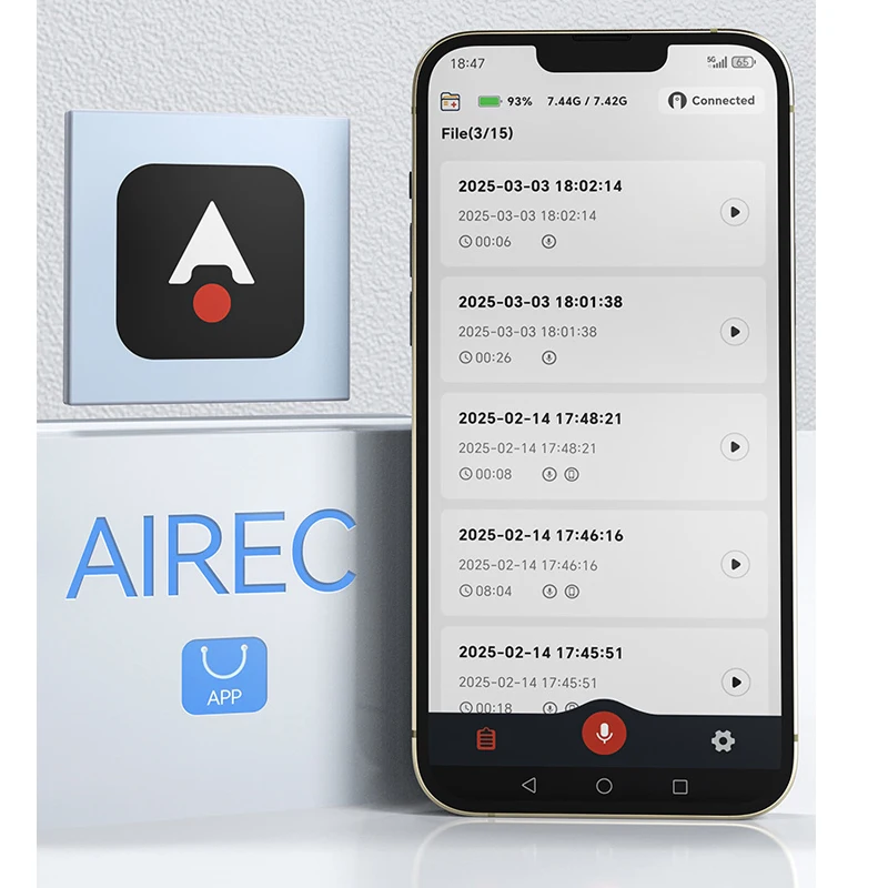 Deepseek AI قلم تسجيل مفتوح AI نسخة ذكية ترجمة قلم تسجيل صوتي APP التحكم AGI مسجل الصوت 128 جيجابايت