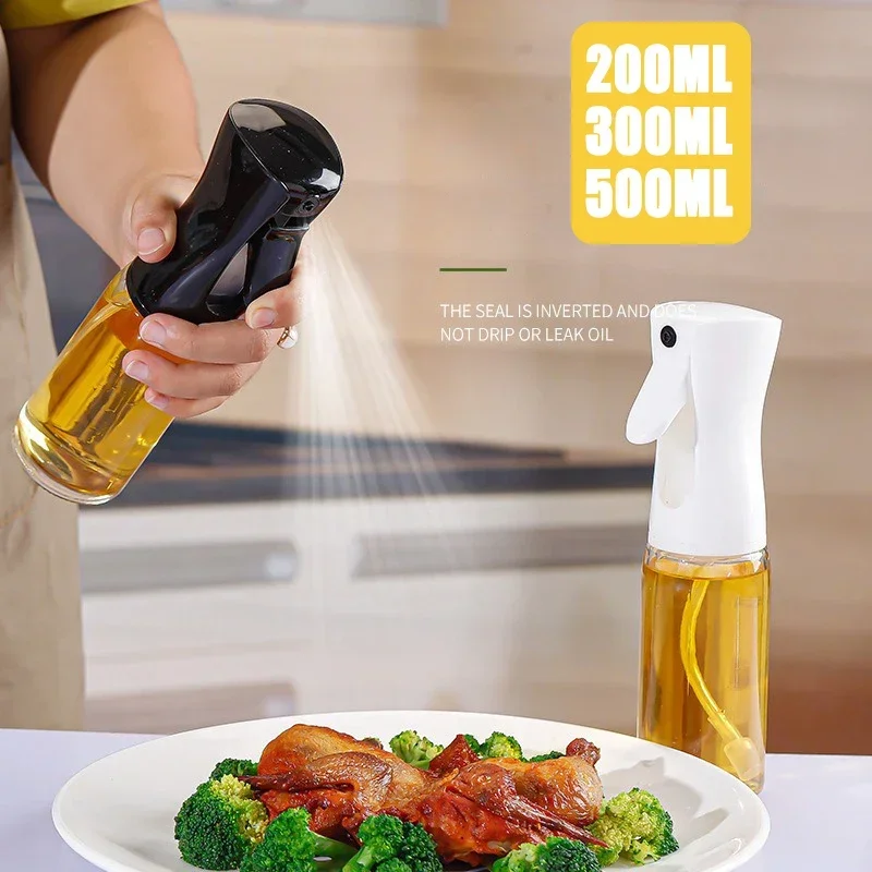 200/300/500ml Push-type Olive Oil Spray Bottle Kitchen Cooking Soy Sauce Dispenser Outdoor Barbecue Spray Bottle Container