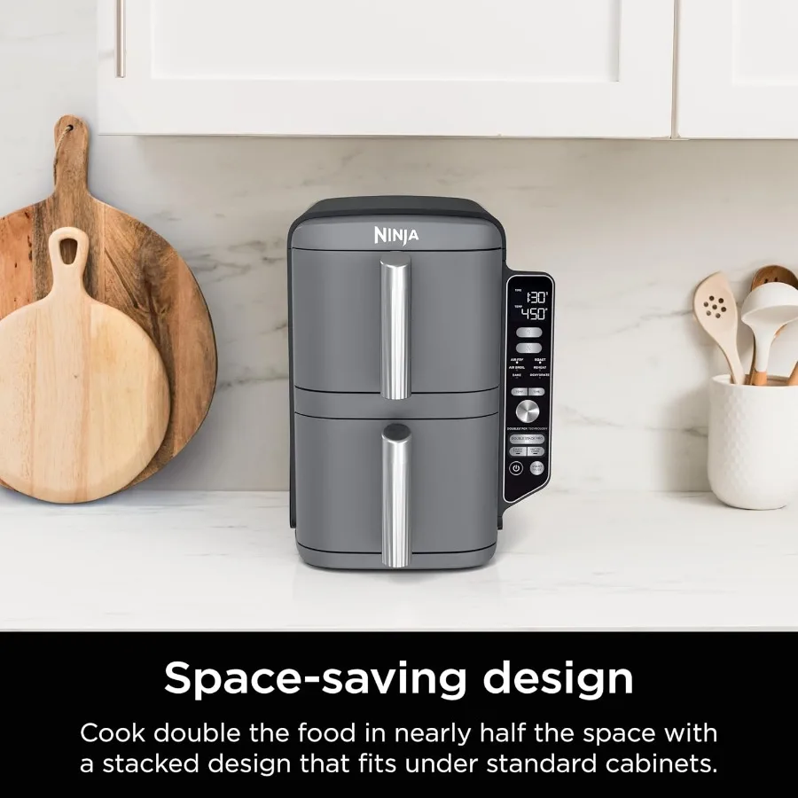 DoubleStack XL 2-Basket Air Fryer نظام الطبخ الذكي مع تقنية DoubleStack يتيح طهي 4 أطعمة في وقت واحد 10 QT Ca #3