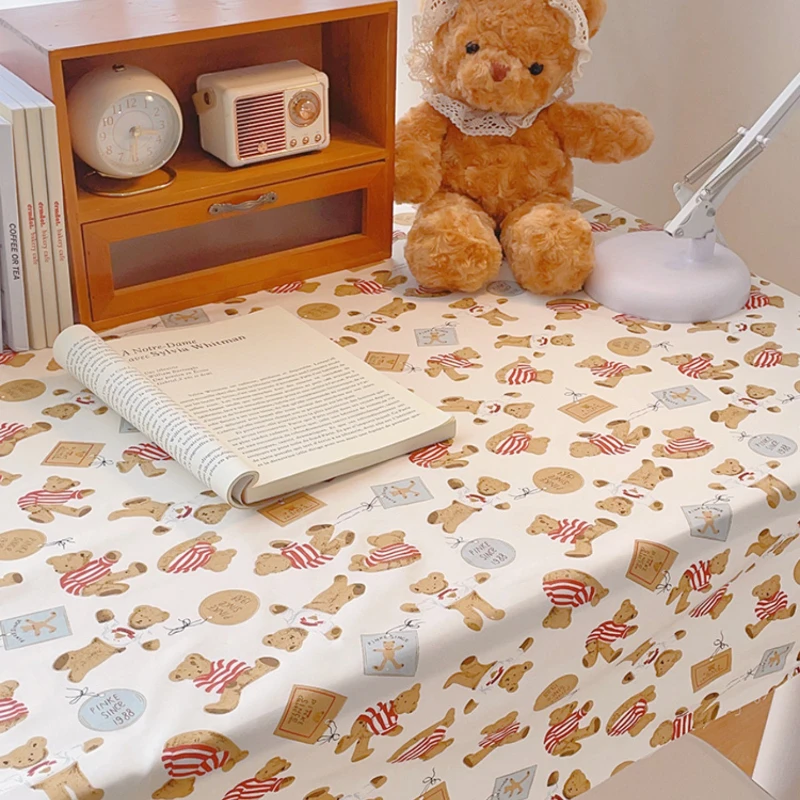 INS Cute Korean Gummy Bear Picnic Cloth Spring Outing Desk Decoration Background Cloth Minimalist Dormitory Tablecloth