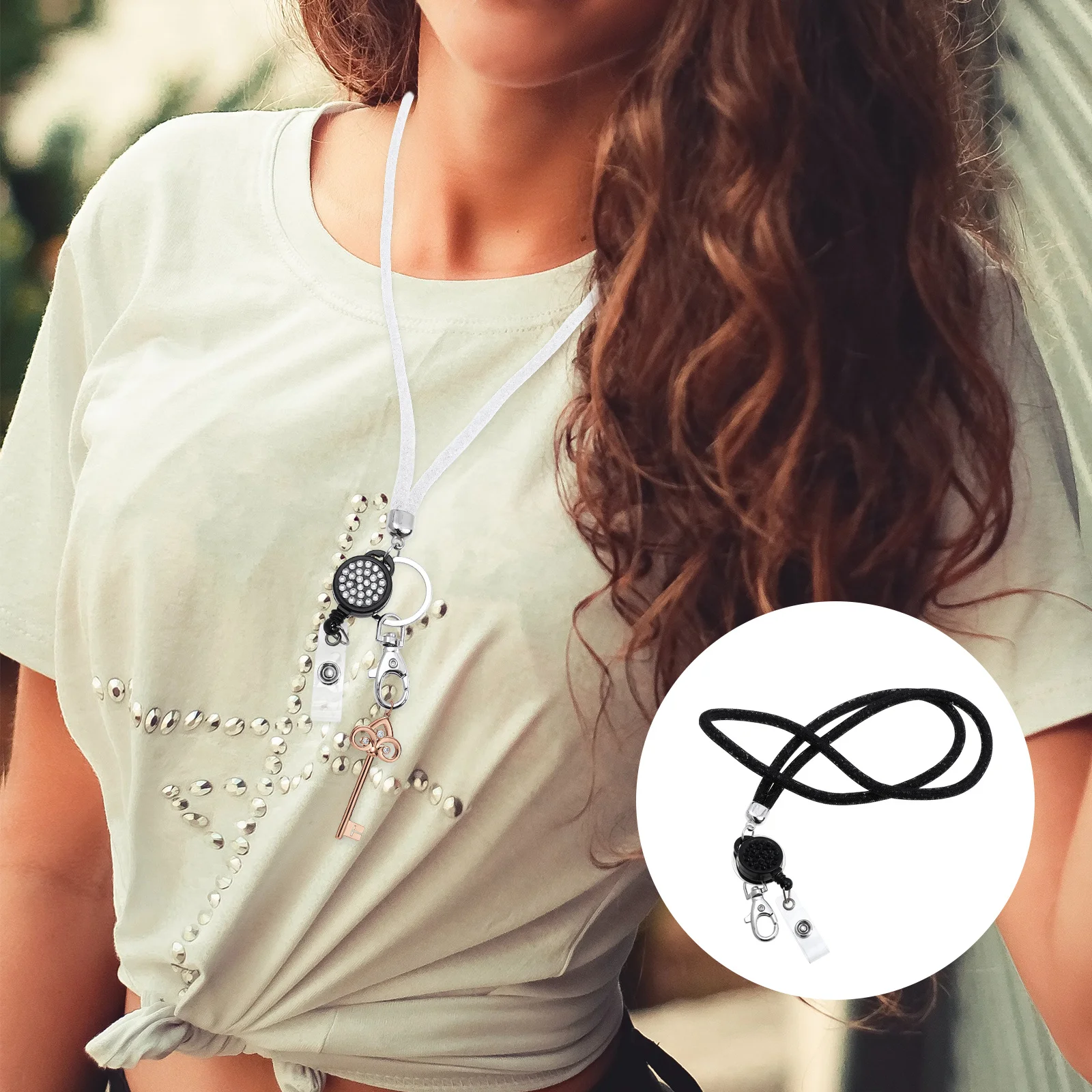 

Phone Lanyard Key Chain String Work Permit Id Badge Holder For Neck Strap Name Breakaway Name Card Lanyard Card Phone Accessory