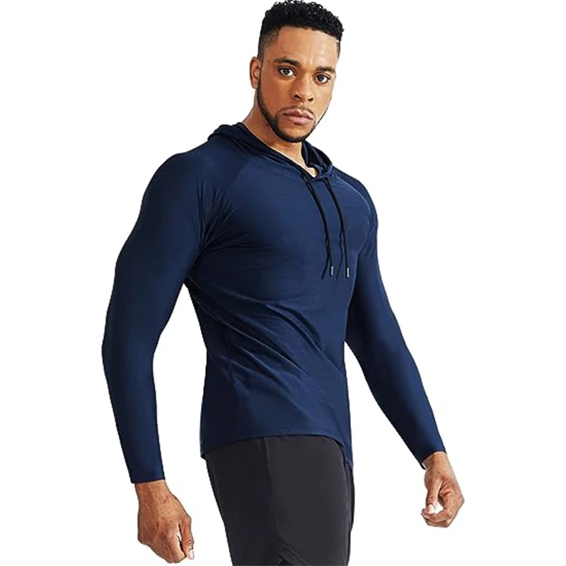 Men\'s Sport Hoodies Jacket Gym Fitness Muscle Tracksuirts Sportswear Workout Athletic Pullovers Training Running Sweatshirts Men