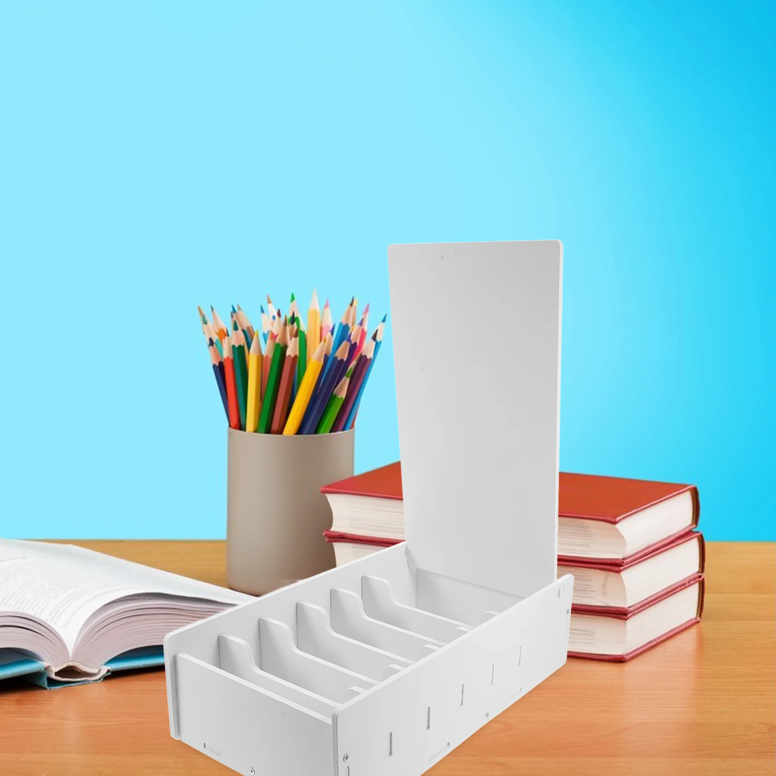 

Откидной ящик для хранения, ящики, полки, столы, многофункциональный органайзер для денег из ПВХ, держатель для купюр, лоток для денег, сортировщик, белый, легкая сборка, высокая