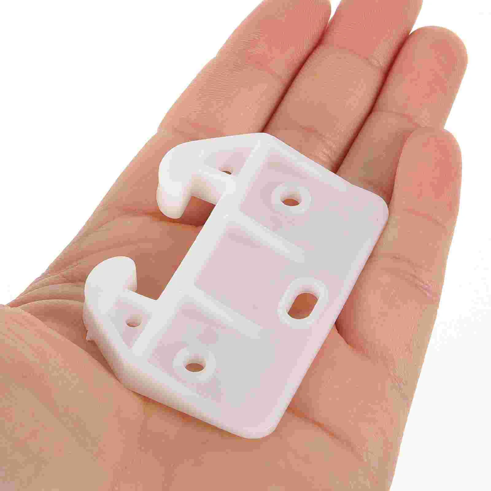 15 Pcs Crab Latch Drawer Bumpers for Cabinets Track Bottom Slides White Plastic Non- Stops