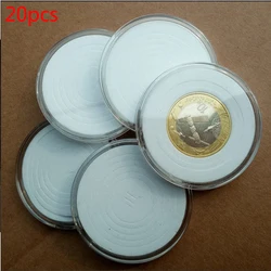 20pcs Coin Holder Storage Case Adjustable PS Container With Pad Clear Box Gift Coin Collector's Box with Inner Home