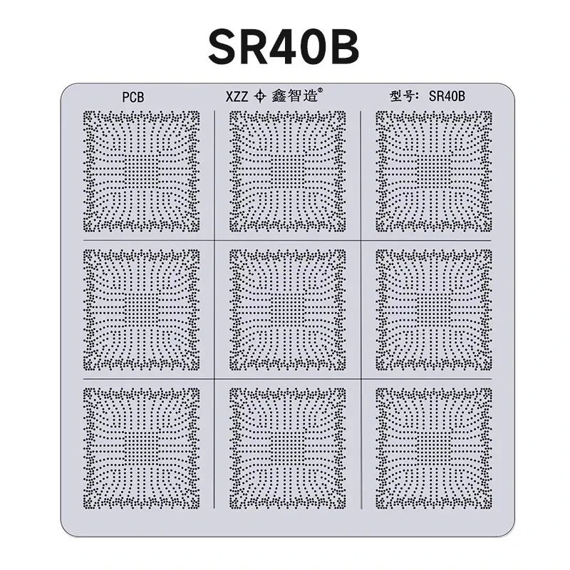 

XZZ SR40B BGA Reballing Stencil Platfrom For Laptop 8 Gen South Bridge SR404/5/6/8/9/SRJAU Chip Welding Tin Template Steel Mesh