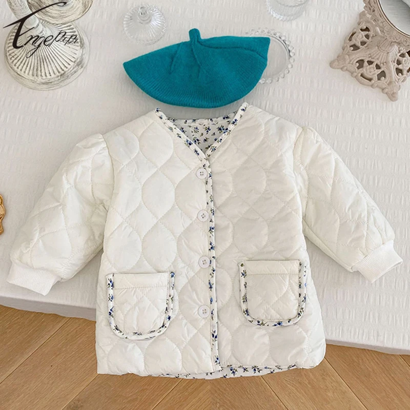 

Engepapa Baby Girls Winter Jacket Long Sleeves Cardigan Coat Thickened Girls Solid Color Coat Jacket Baby Girls Pocket Clothes