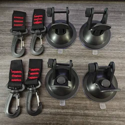 4pcs Strong Suction Cup Hooks Outdoor Tent Securing Hook Heavy Duty Tie Down Camping Canopy Awning Tarp Carabiner Outdoor Tools