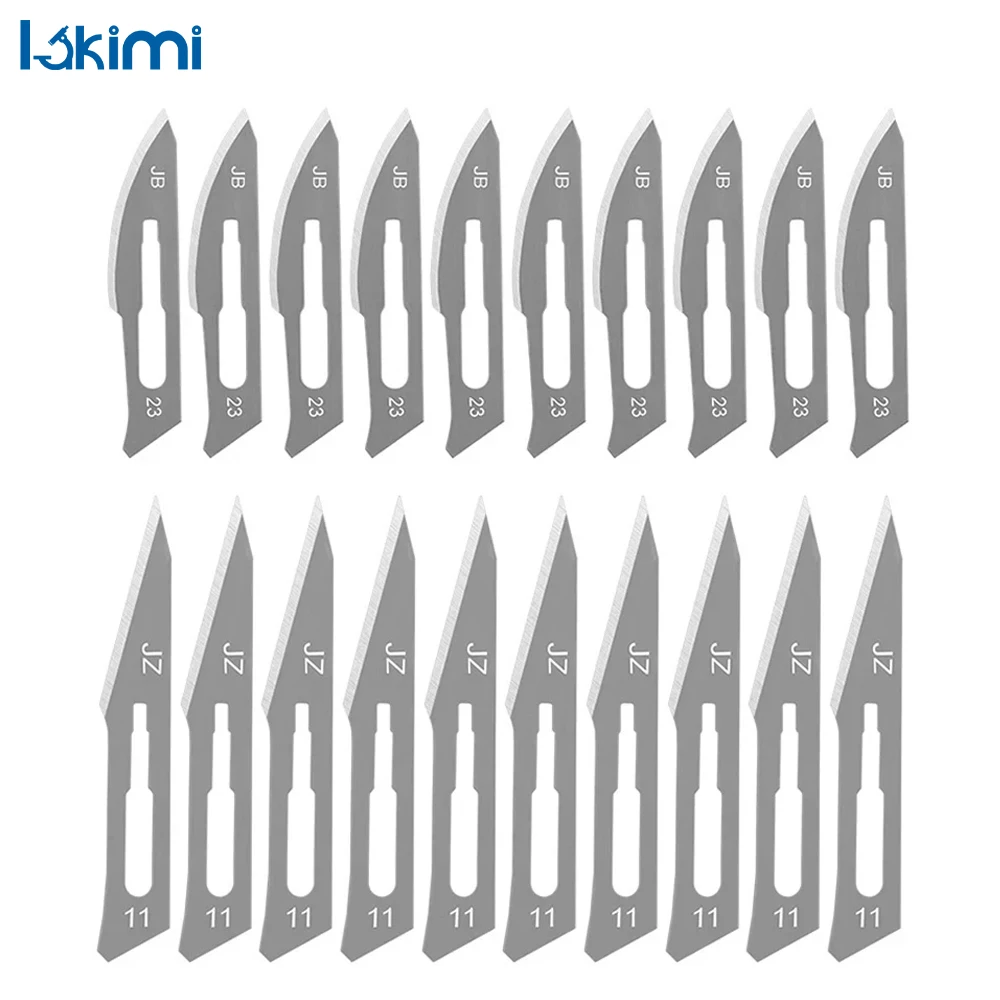 Stationery Knife Set Professional Cutter Scalpel Blade 11/23 Surgical Handle Craft Carbon Steel Metal Box DIY Tool LK-AA145