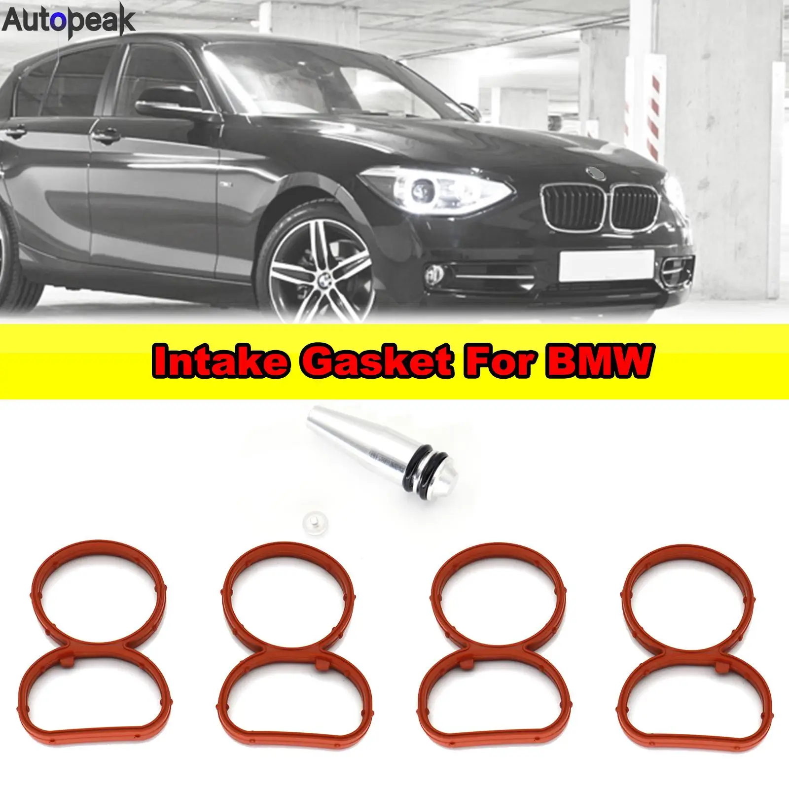 Car Engine Intake Inlet Swirl Flap Delete Blank Plug Bung Metal With Manifold Gasket Replacement parts For BMW N47 E90 N57 N57S