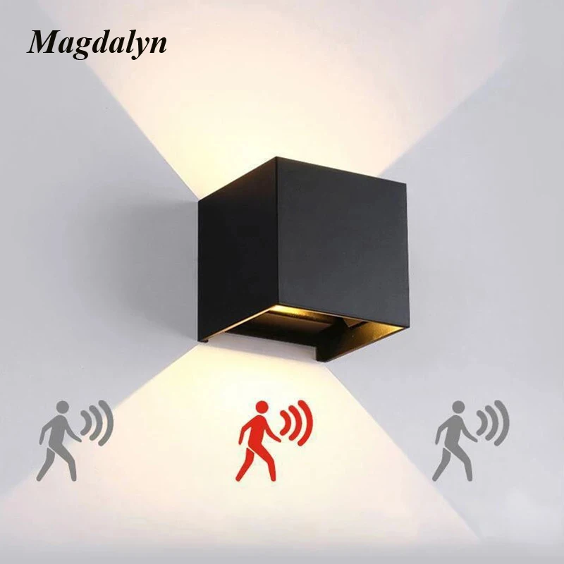 Magdalyn กลางแจ้งโคมไฟผนัง Cube Vintage Sconce ระเบียงการตกแต่งบ้านโมเดิร์น Patio ภายในไฟ Led กันน้ำ