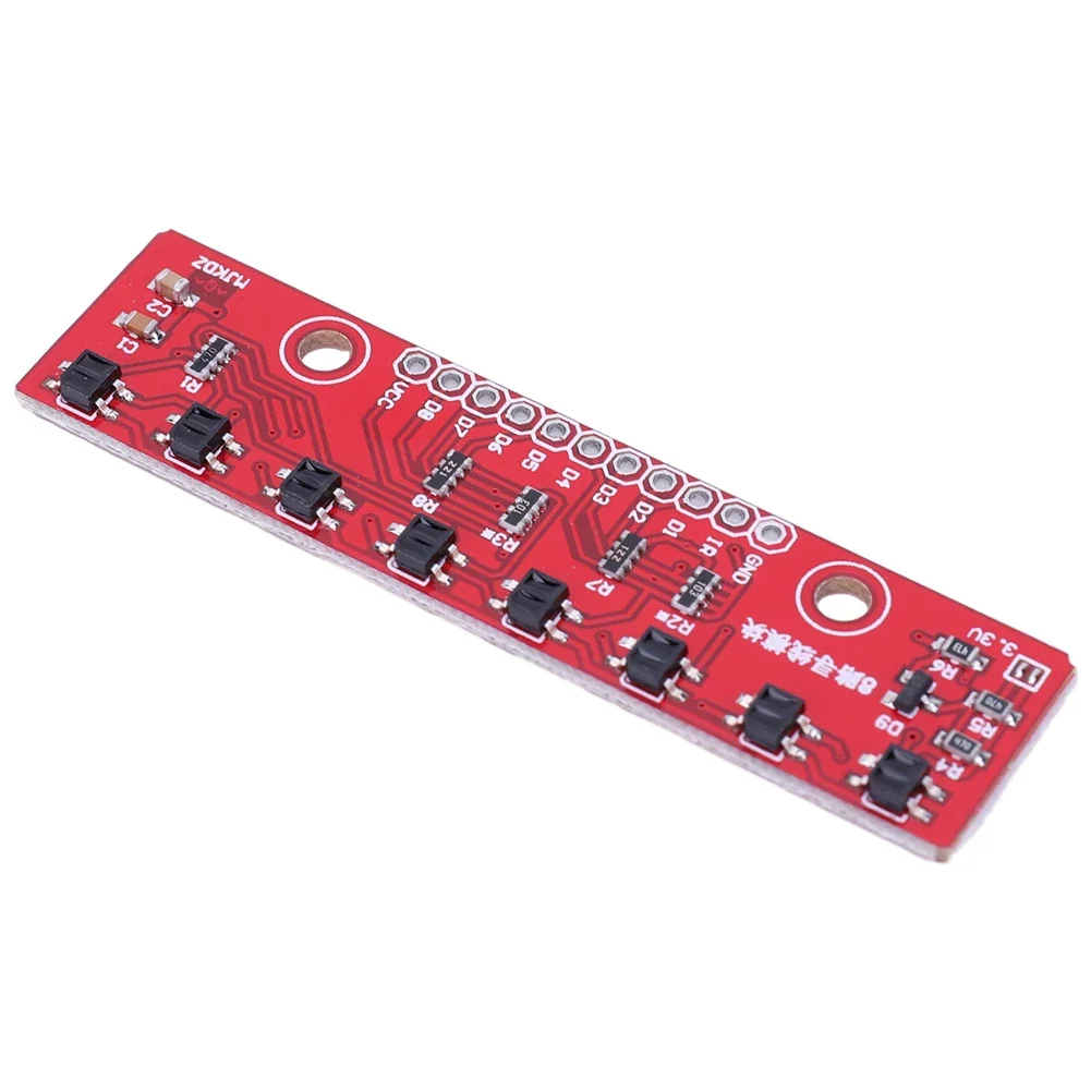 10-1PCS 3.3V-5V Line Follower Infrared Detection Sensor 8 Channel 8Bit Detector Hunt Board PCB Infrared Detection Module Board