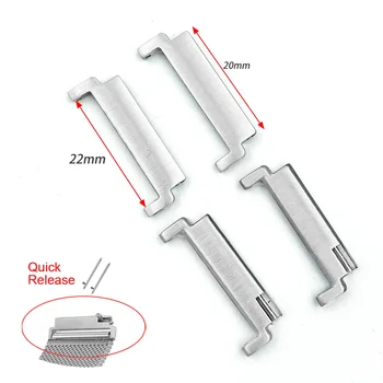 퀵 릴리스 어댑터 커넥터, 삼성 워치 갤럭시 워치 4 용, 40mm 클래식, 화웨이 워치 3 메탈 어댑터, 20 22mm, 1 쌍 