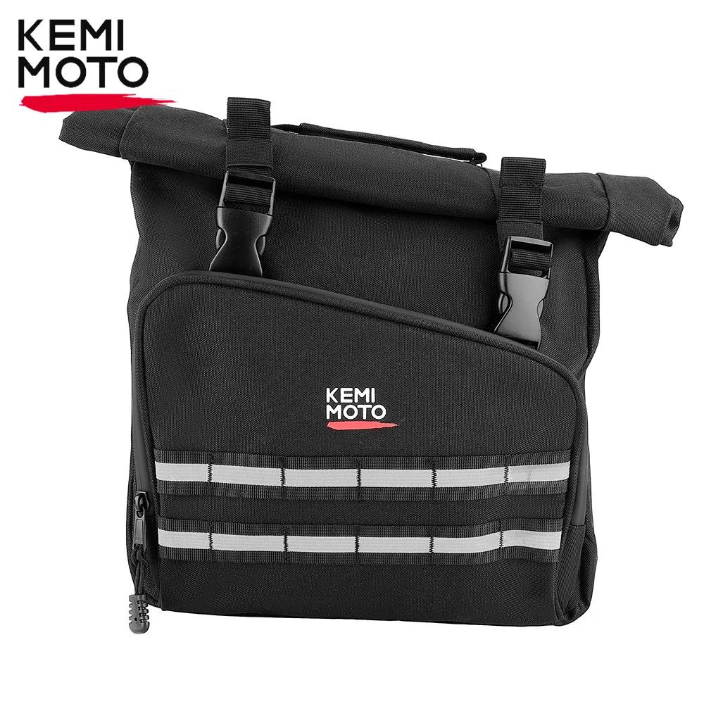 KEMIMOTO Motorcycle Swingarm Bag Left Side Tool Bag for Softail Dyna Low Rider S Travel Luggage Storage Swing Arm Bag Saddlebag