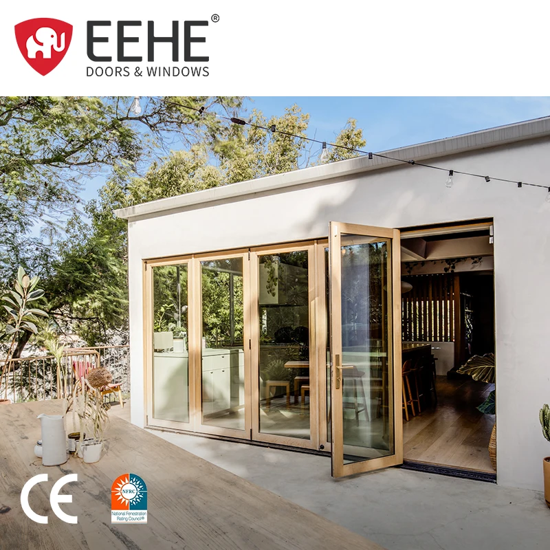 

Eehe Home Bi-Folding Interior Glass Doors Narrow Edge Single Glazed Folding Doors