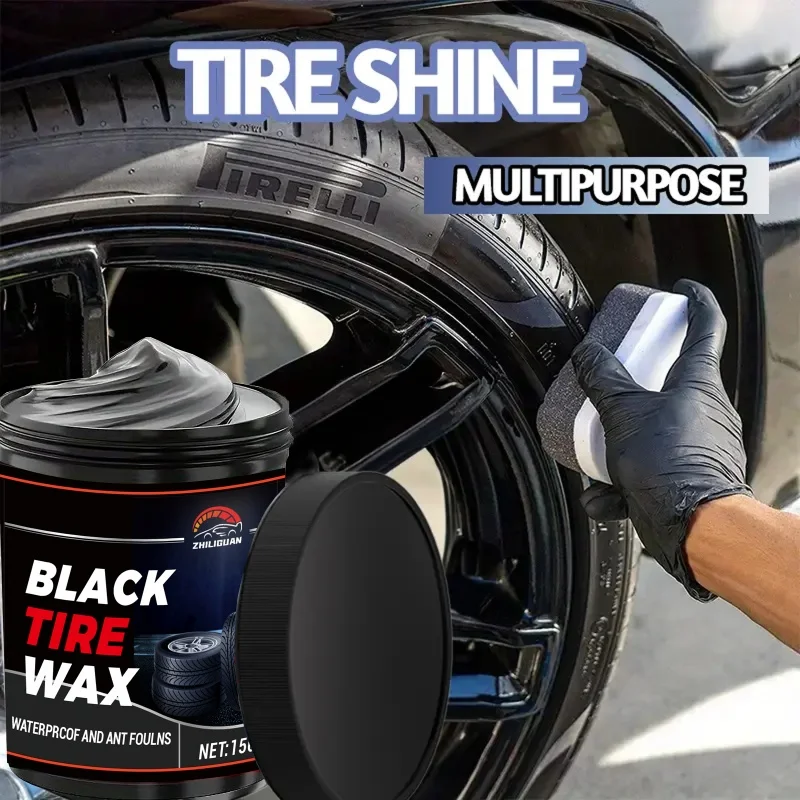 Tire gloss wax, UV protection and waterproof coating, restores dark black finish, prevents cracking and protects tire gloss