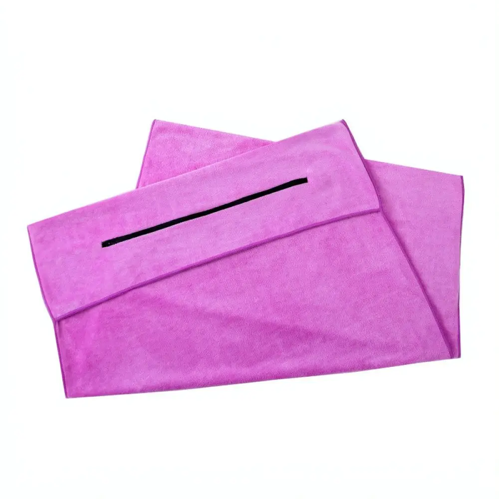 Microfiber Gym Towel With Hood Zipper Fitness Equipment Sweat Cover Non Slip Yoga Mat Quick Dry Soft Absorbent Training Towel - view 6