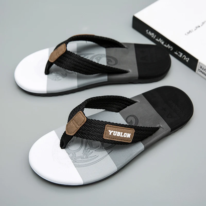 

Мужские шлепанцы, летняя повседневная мода, легкие сандалии с мягкой подошвой, шлепанцы на толстой подошве, модные уличные тапочки для мужчин