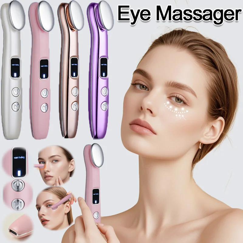 

Portable Rechargeable Eye Massager Pen Adjustable Vibrating Massage to Relieve Eye Fatigue, An Essential Eye Care Tool.
