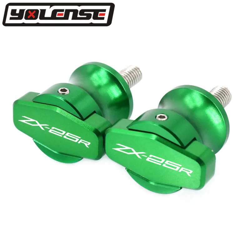 For KAWASAKI NINJA ZX-25R ZX25R ZX 25R ZX-4R ZX-4RR ZX4R ZX4RR Motorcycle CNC M8 Swingarm Sliders Spools Paddock Stand Bobbins