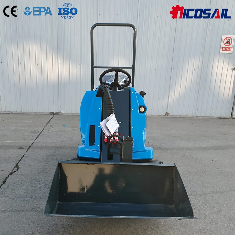

Nicosail Hot Sale Small 3-Wheel Loader 24V Battery Dual Cooling System For US Farm Ranch Use