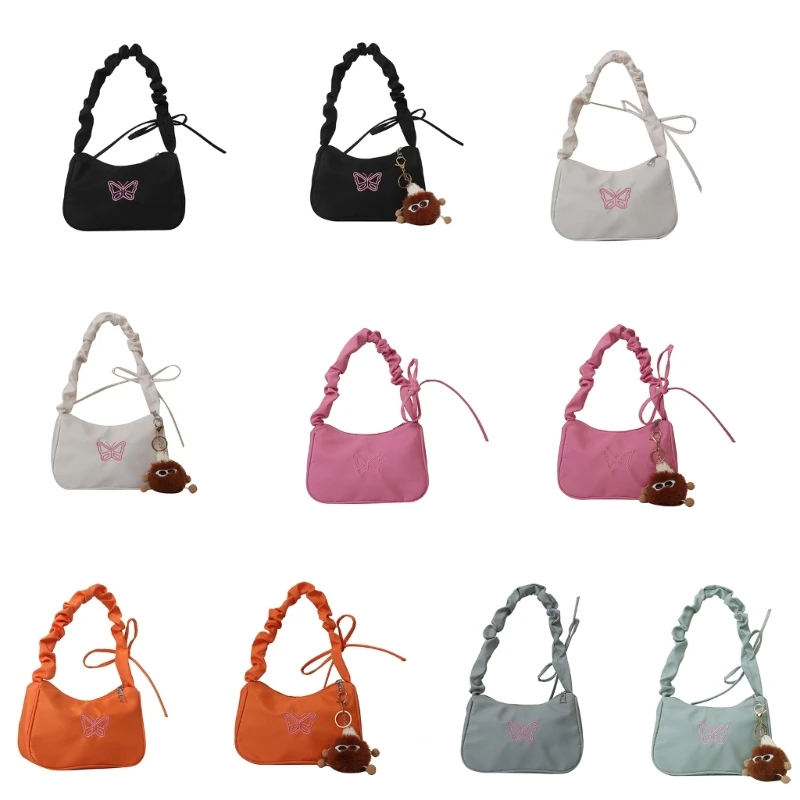 

Fashionable Nylon Underarm Bags Pleated Handbag Showcase Your