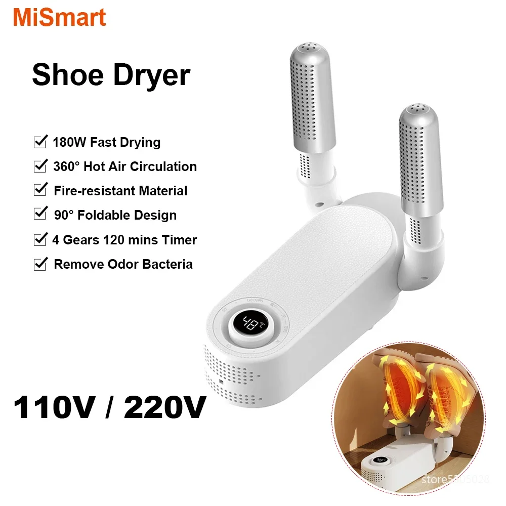 110V/220V Electric Shoe Dryers Portable Shoes Dryer Boots Warmer Foldable Timer Shoe Deodorizer Drying Machine Home Appliances