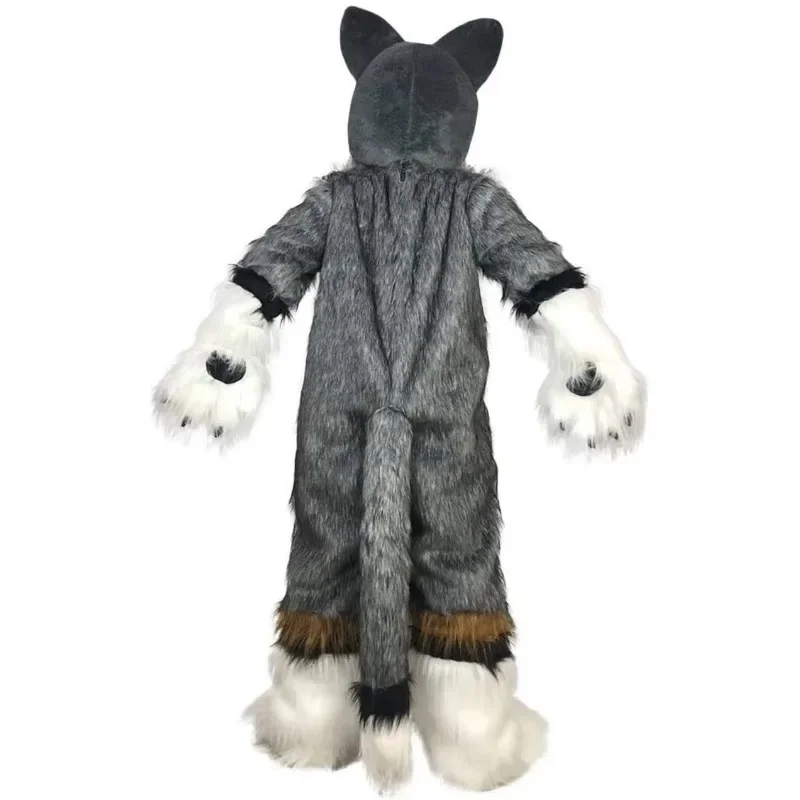 Husky Fox Dog Mascot Costume Wolf Fur Cosplay Cartoon Halloween Dress Up Fancy Dress Event Performance Costume