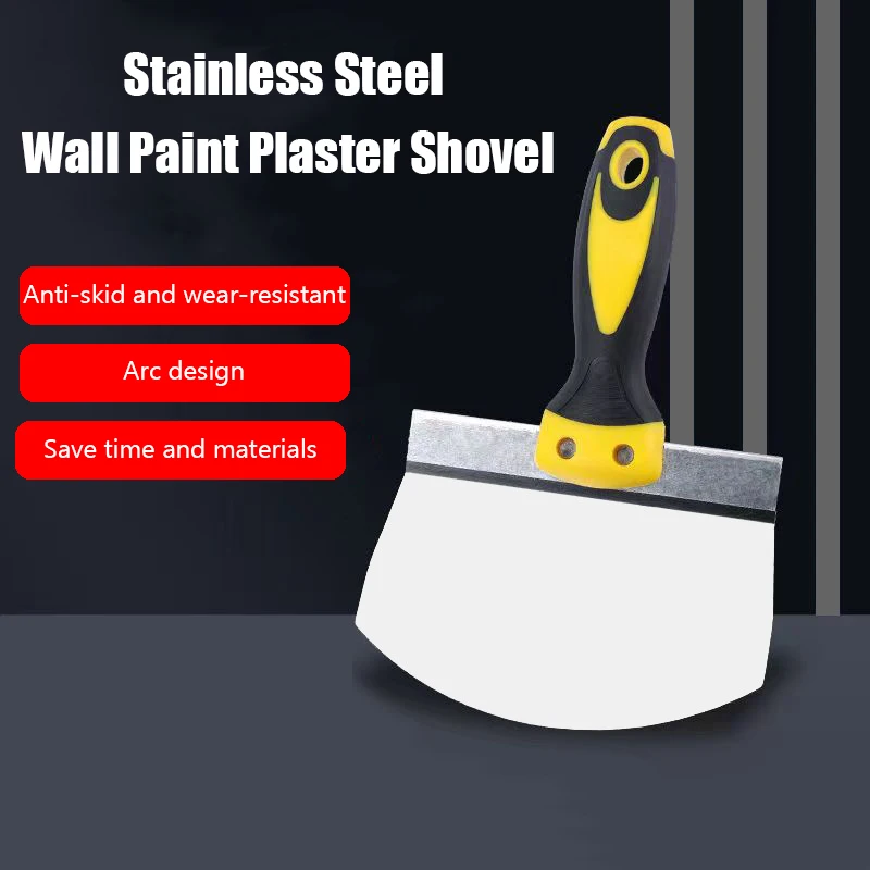 Stainless Steel Wall Paint Plaster Shovel Putty Knife Scraper Blade Paint Feeder Filling Spatula Construction Tools