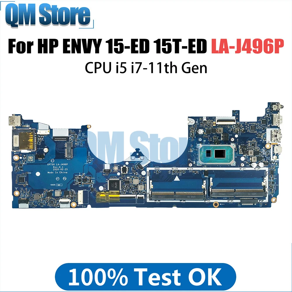 

Laptop Mainboard For HP ENVY 15-ED 15T-ED LA-J496P M20703-501 M20700-601 M20704-601 Motherboard i5-1135G7 i7-1165G7 CPU