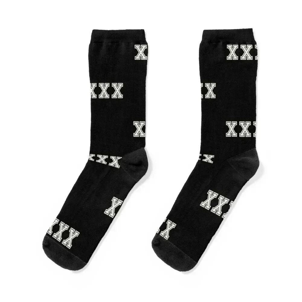 

XXX straight edge Socks Climbing Thermal man winter floral Men Socks Luxury Brand Women's