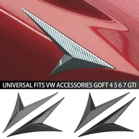2PCS V Shape Universal Fits Car Side Fender Vent Sticker Car Body Decoration Auto Bonnet Air Intake Flow Hood Scoop Cover