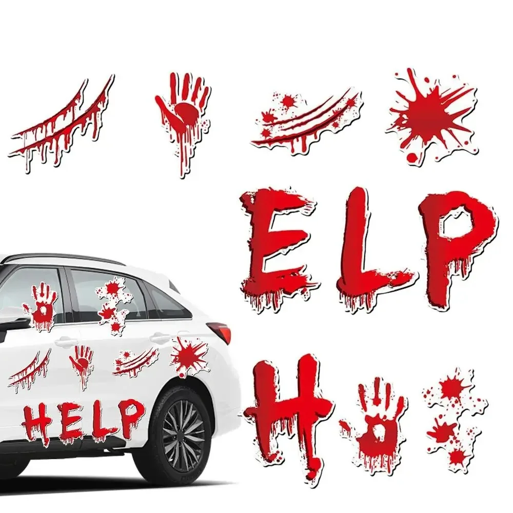 10pcs Funny Halloween Bleeding Magnets Scary Realistic Bleeding Magnetic Sticker Resin Halloween Fridge Magnet Home Decoration