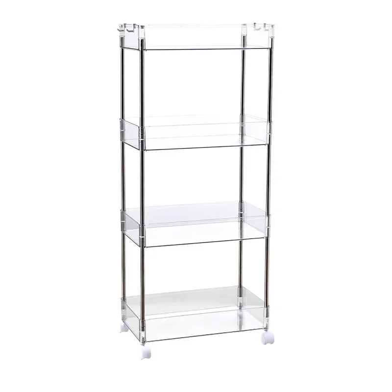 Transparent Trolley Shelving Floor To Floor Multi-storey Bedroom Bedside Dormitory Snacks Narrow Slit Slit Storage