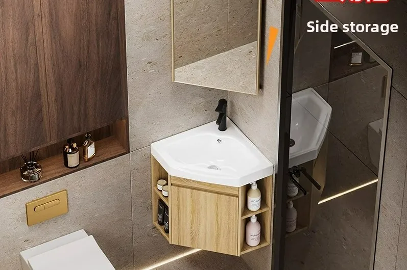 

Wall-mounted washbasin cabinet combination bathroom wall-mounted integrated wash