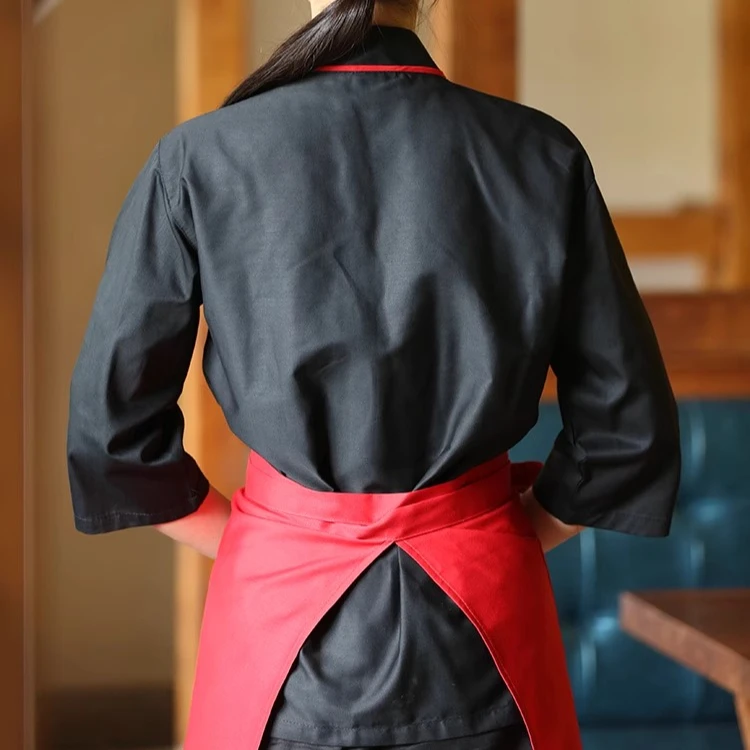 Unisex Japanse stijl koksjas chef-kok uniform keuken restaurant keuken hotel werkkleding catering foodservice shirt