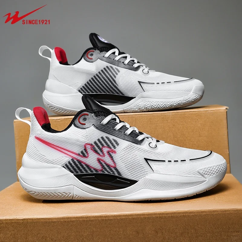 Double Star Basketball Sneakers, Breathable Mesh Basketball Shoes, Low Top Basketball Shoes. Men's Trendy Basketball Sneakers