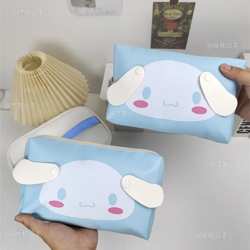 

Cinnamoroll Anime Kawaii Sanrio Ins Fashion Makeup Bag Cute Cartoon Large Capacity Portable Waterproof Handbag Gifts for Girls